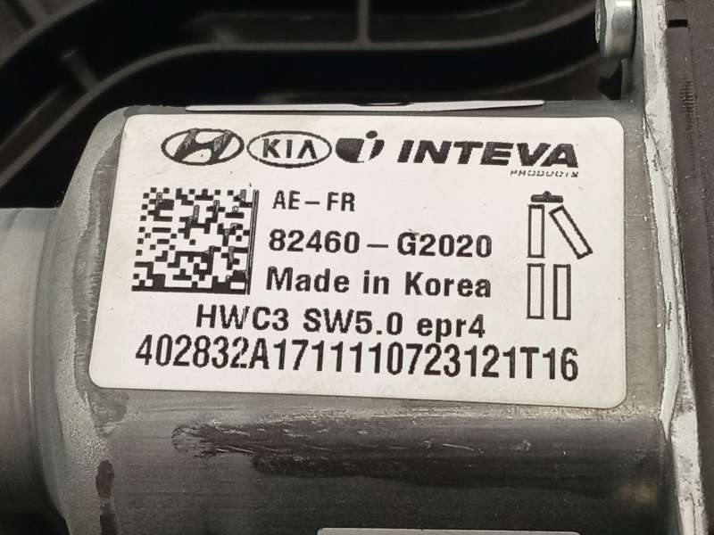 Recambio de elevalunas delantero derecho para hyundai ioniq (ae) 1.6 gdi hybrid referencia OEM IAM 82480G2070 82460G2020 4