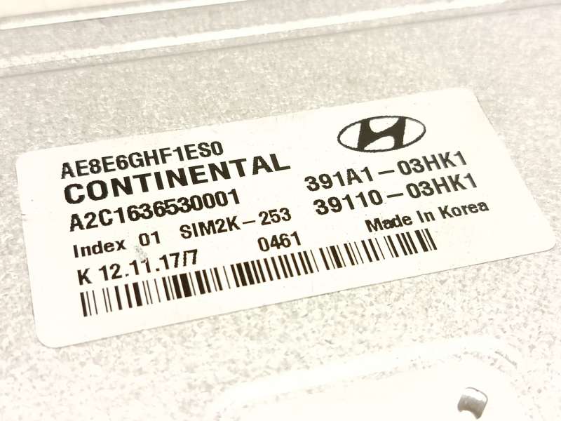 Recambio de centralita motor uce para hyundai ioniq (ae) 1.6 gdi hybrid referencia OEM IAM 391A103HK1 3911003HK1 A2C1636530001 5