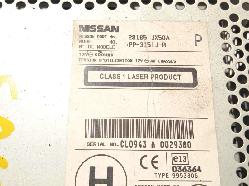 Recambio de sistema audio / radio cd para nissan nv200 furgoneta 1.5 dci 85 (m20, m20m) referencia OEM IAM 28185JX50A - Blanco 5