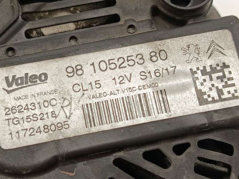 Recambio de alternador para peugeot partner tepee 1.6 bluehdi 100 referencia OEM IAM 9810525380 2624310C TG15S218 - Gris 5