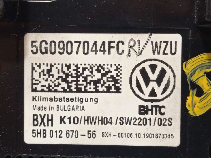 Recambio de mando climatizador para volkswagen golf vii variant (ba5, bv5) 1.0 tsi referencia OEM IAM 5G0907044FCWZU  5HB012670 - Gris 4