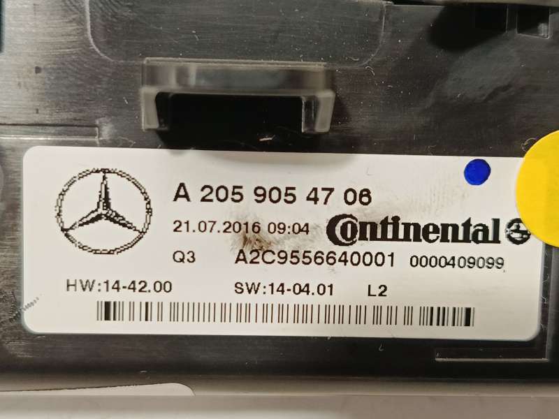 Recambio de mando climatizador para mercedes-benz glc (x253) 250 d 4-matic (253.909) referencia OEM IAM A2059054706  A2C95566400 - Plata 5