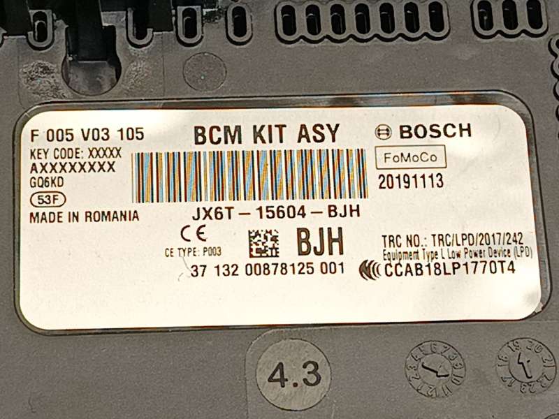 Recambio de caja reles / fusibles para ford focus iv (hn) 1.0 ecoboost referencia OEM IAM JX6T15604BJH 2544969 F005V03105 - Azul 5