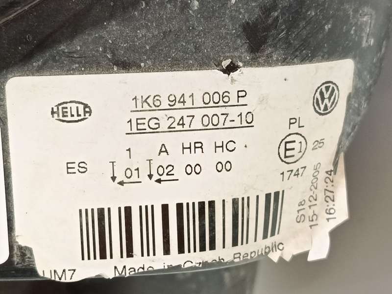 Recambio de faro derecho para volkswagen golf v (1k1) 1.9 tdi referencia OEM IAM 1K6941006P  1EG247007 - Negro 7