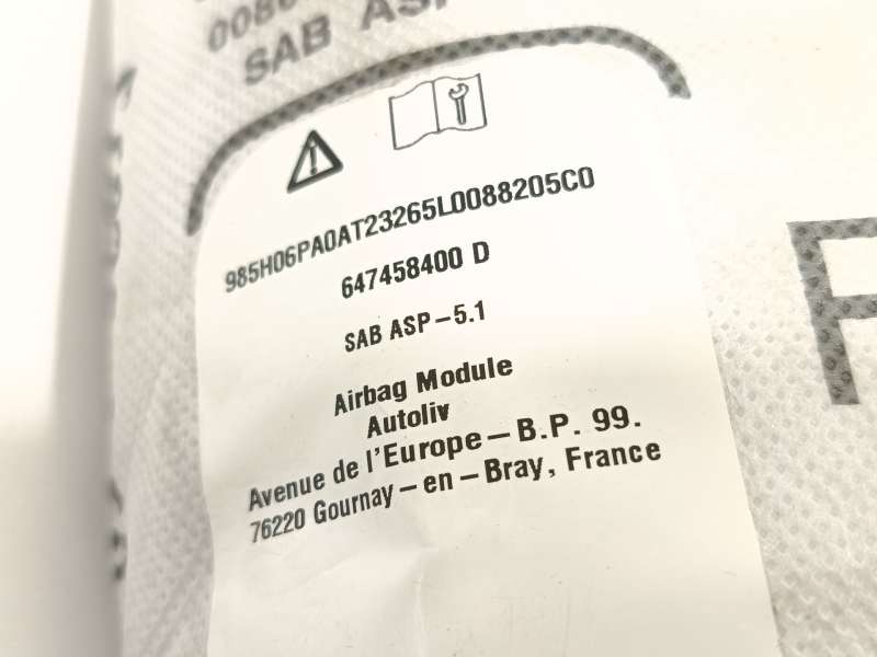 Recambio de airbag lateral delantero derecho para nissan juke (f16_) 1.0 referencia OEM IAM 985H06PA0A 4