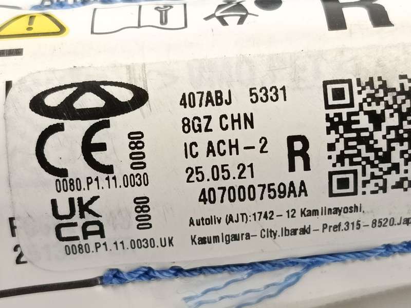 Recambio de airbag cortina delantero derecho para ebro s400 1.5 hev (hybrid) referencia OEM IAM 407000759AA 0080P1110030 - Blanco 5