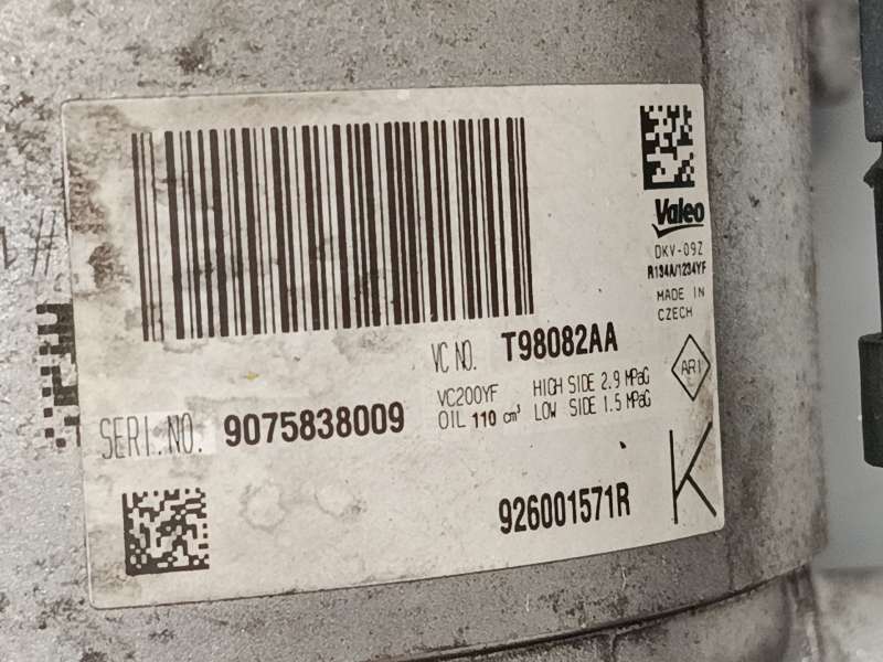 Recambio de compresor aire acondicionado para dacia sandero ii (b8_) 1.5 blue dci 95 (b8jl) referencia OEM IAM 926001571R  T9808 - Plata 6