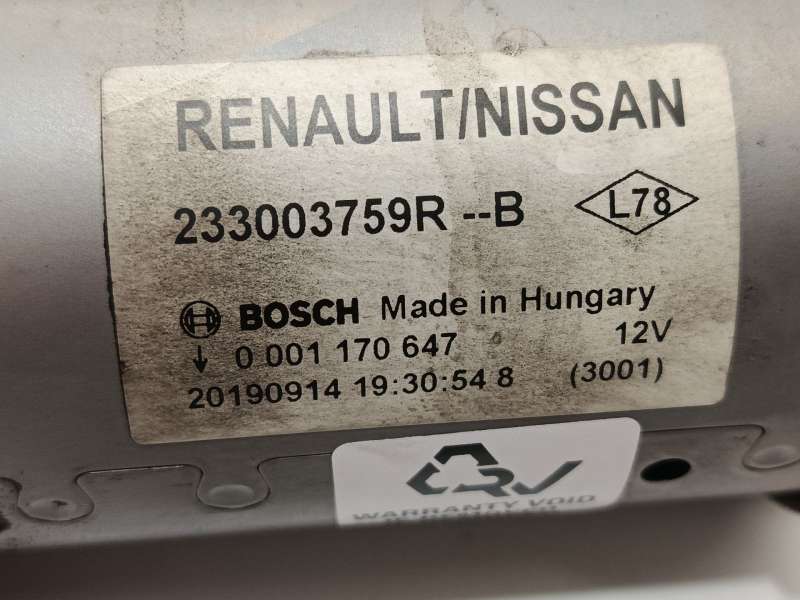 Recambio de motor arranque para dacia sandero ii (b8_) 1.5 blue dci 95 (b8jl) referencia OEM IAM 233003759R  0001170647 - Plata 5