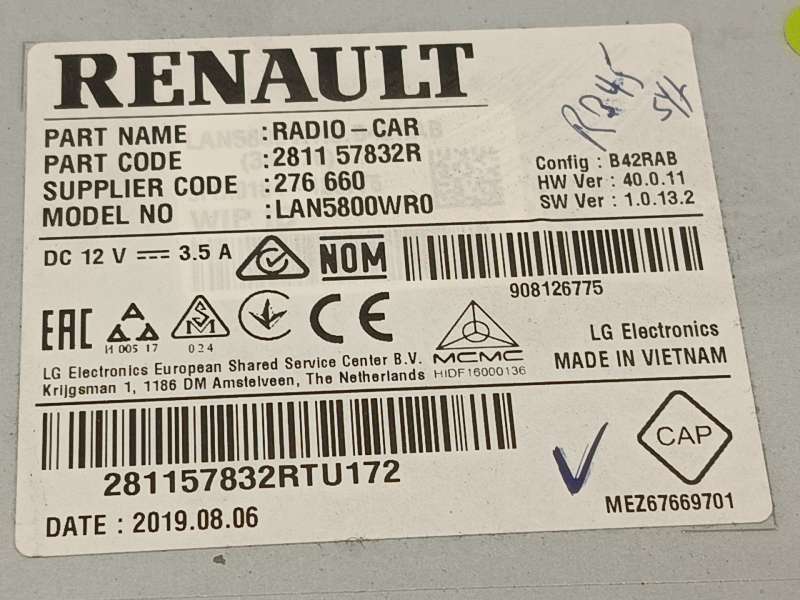 Recambio de pantalla multifuncion para dacia sandero ii (b8_) 1.5 blue dci 95 (b8jl) referencia OEM IAM 281157832R  LAN5800WR0 - Plata 6