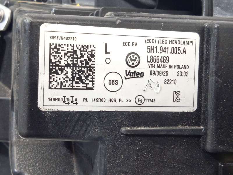 Recambio de faro izquierdo para volkswagen  golf viii 1.5 referencia OEM IAM 5H1941005A 5H1941029A L866469 - Plata 9