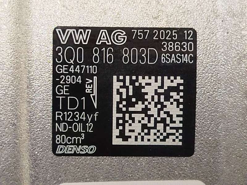 Recambio de compresor aire acondicionado para audi a3 sportback (8ya, 8yf) 35 tdi referencia OEM IAM 3Q0816803D 6SAS14C 44711029 - Gris 4