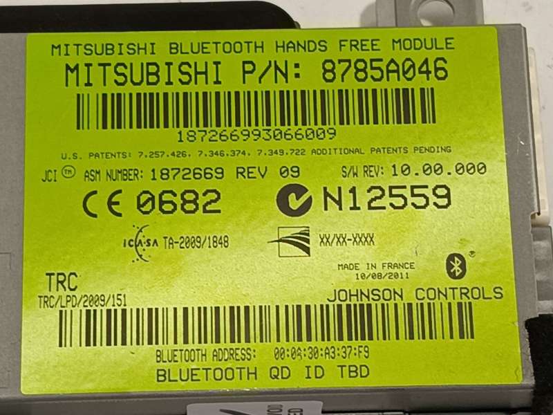 Recambio de modulo electronico para mitsubishi outlander ii van (cw_w) di-d 4wd (cw1w) referencia OEM IAM 8785A046  N12559 - Azul 4