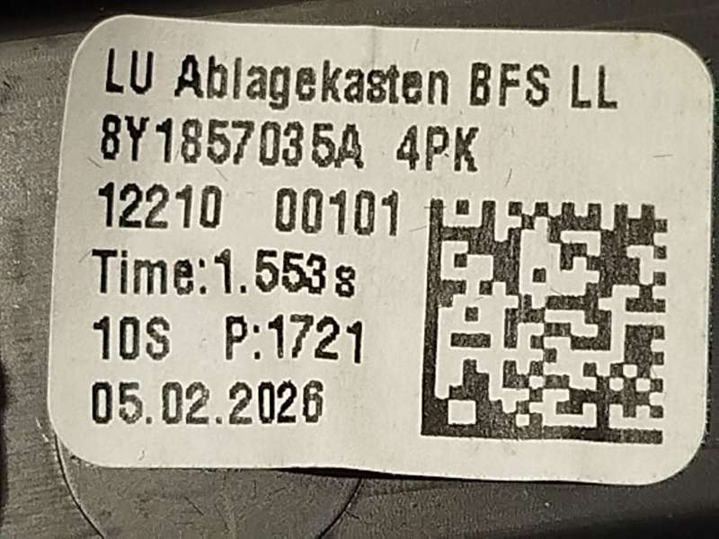 Recambio de guantera para audi a3 sportback (8ya, 8yf) 35 tdi referencia OEM IAM 8Y1857035A4PK - Gris 5