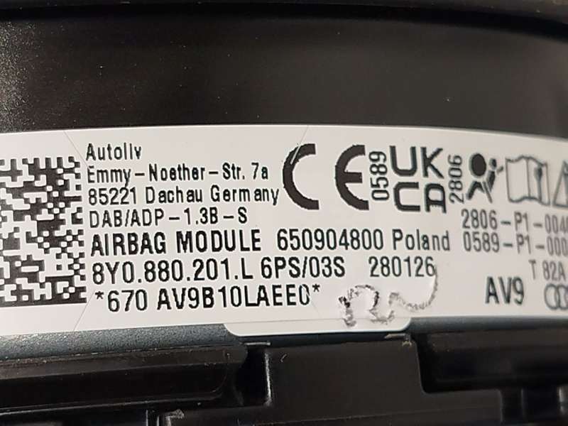 Recambio de airbag delantero izquierdo para audi a3 sportback (8ya, 8yf) 35 tdi referencia OEM IAM 8Y0880201L6PS - Gris 5