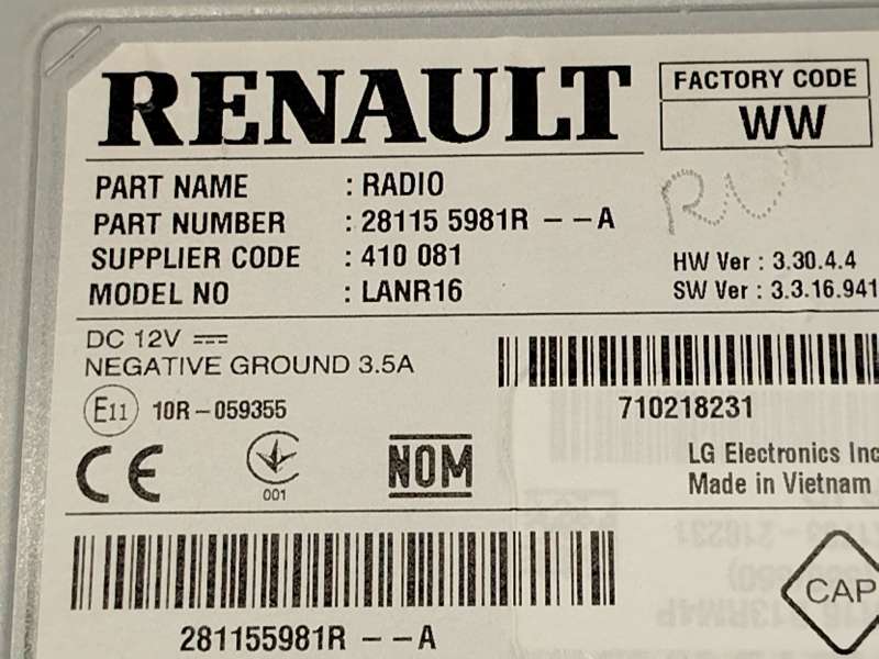 Recambio de sistema navegacion gps para renault megane iv hatchback (b9a/m/n_) 1.5 dci 110 (b9a3) referencia OEM IAM 281155981R - Rojo 6