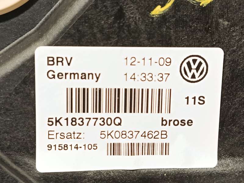 Recambio de elevalunas delantero derecho para volkswagen golf vi (5k1) 2.0 tdi referencia OEM IAM 5K0837462B - Blanco 5