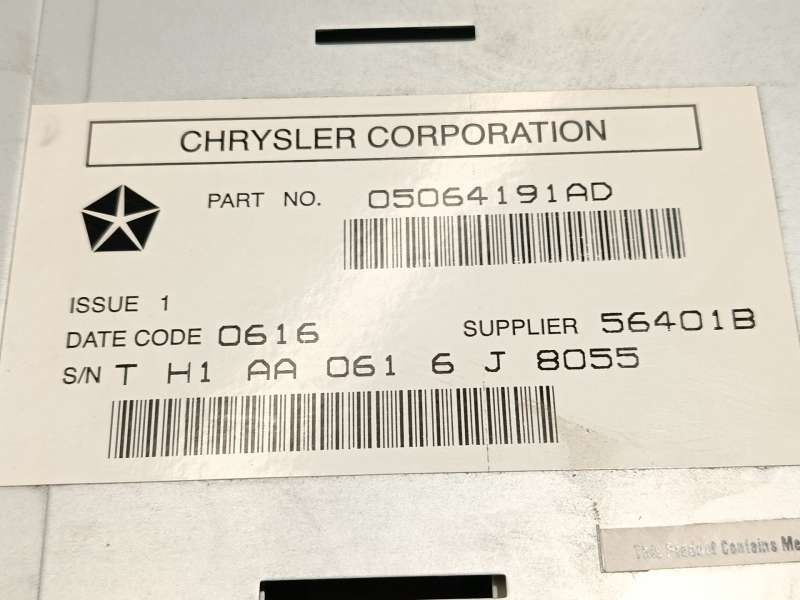 Recambio de sistema audio / radio cd para dodge caliber 2.0 referencia OEM IAM 5064191AD 5064065AF 05064191AD - Plata 7
