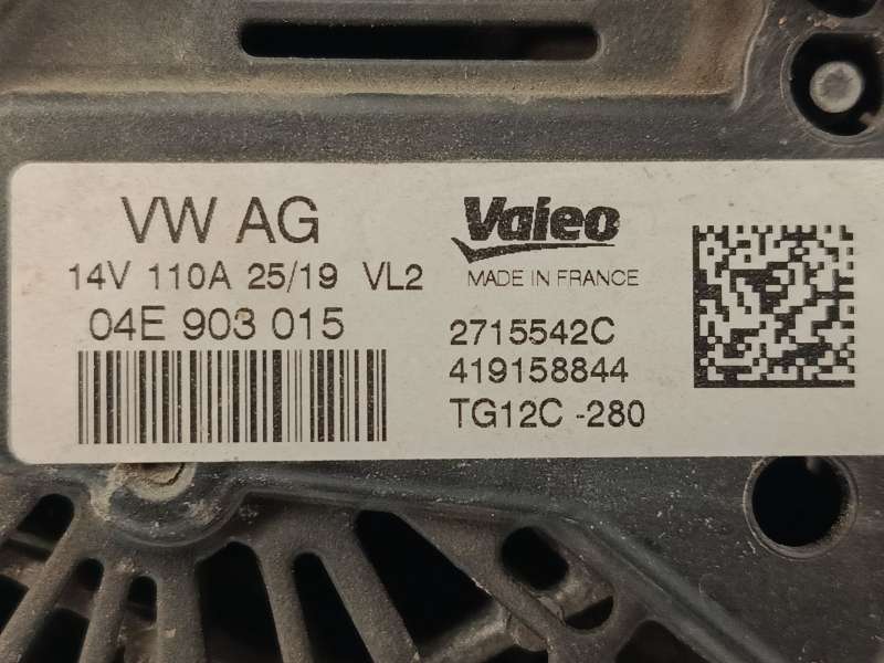 Recambio de alternador para seat arona (kj7, kjp) 1.0 tsi referencia OEM IAM 04E903015 2715542C TG12C280 6