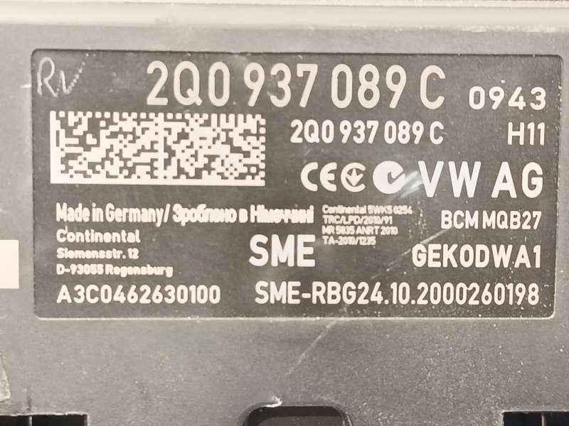 Recambio de centralita confort para skoda fabia iii (nj3) 1.0 tsi referencia OEM IAM 2Q0937089C  A3C0462630100 - Rojo 4