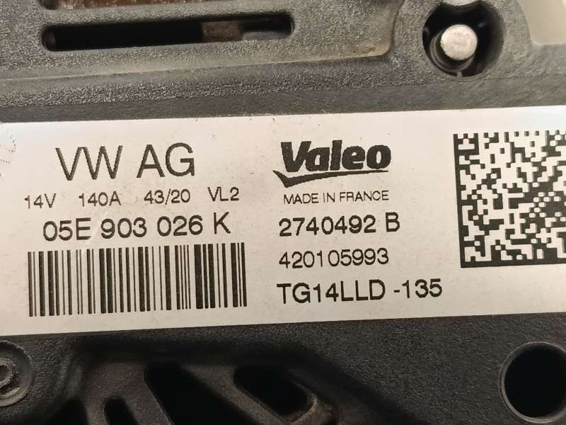 Recambio de alternador para skoda fabia iii (nj3) 1.0 tsi referencia OEM IAM 05E903026K 2740492C TG14LLD - Rojo 7