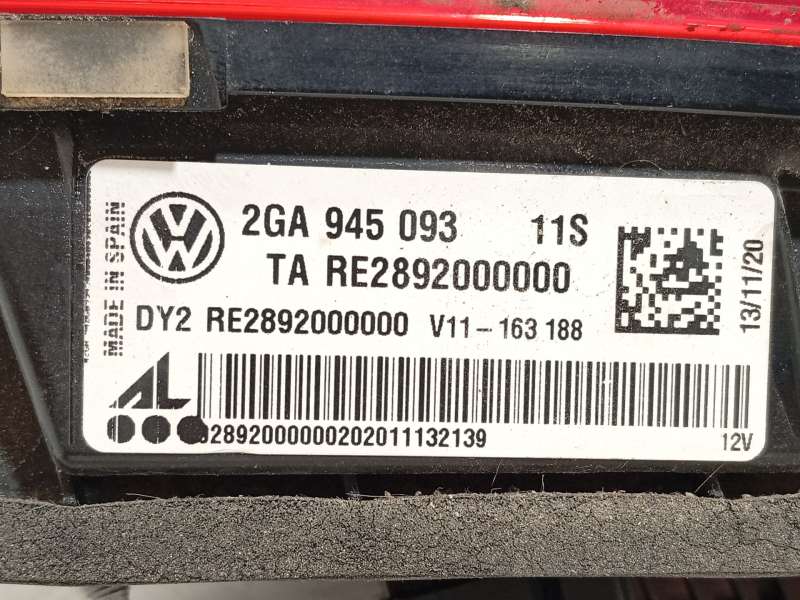 Recambio de piloto trasero izquierdo interior para volkswagen t-roc (a11, d11) 2.0 tdi referencia OEM IAM 2GA945093 - Blanco 5