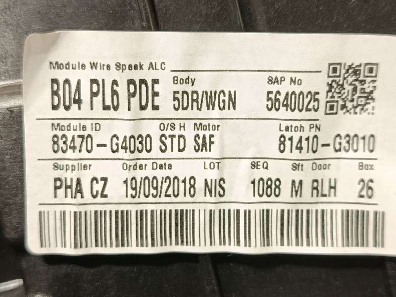 Recambio de elevalunas trasero izquierdo para hyundai i30 (pde, pd, pden) 1.0 t-gdi referencia OEM IAM 83470G4030 83450G4010 - Blanco 5