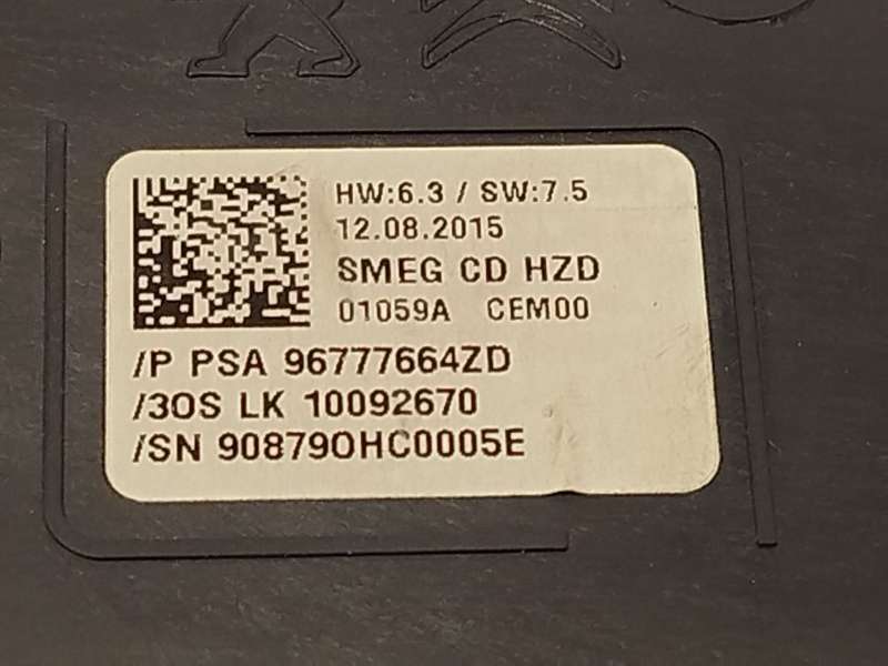 Recambio de mando climatizador para peugeot 308 ii (lb_, lp_, lw_, lh_, l3_) 1.2 thp 130 referencia OEM IAM 96777664ZD - Gris 6