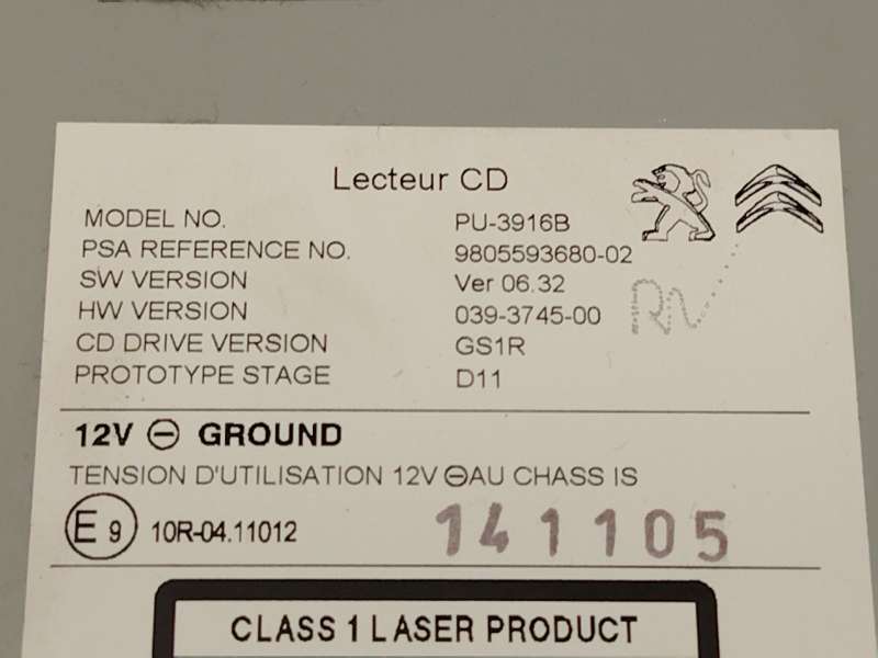 Recambio de sistema audio / radio cd para peugeot 308 ii (lb_, lp_, lw_, lh_, l3_) 1.2 thp 130 referencia OEM IAM 9805593680 - Gris 6