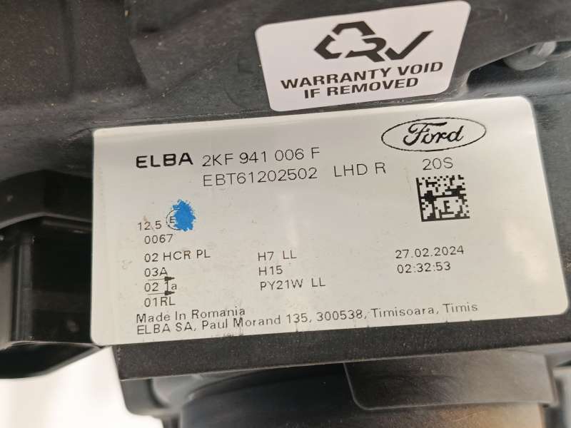 Recambio de faro derecho para ford tourneo connect / grand tourneo connect v761 monospace (sk) 2.0 ecoblue 4wd referencia OEM IA - Blanco 5