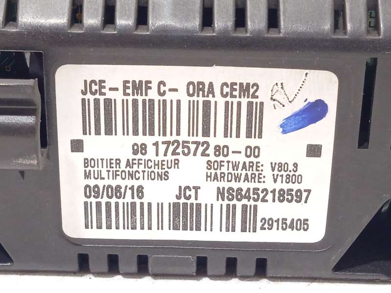 Recambio de pantalla multifuncion para citroën berlingo multispace (b9) 1.6 hdi 75 / bluehdi 75 referencia OEM IAM 9817257280 - Blanco 4