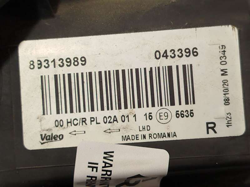 Recambio de faro derecho para opel vivaro a furgoneta (x83) 2.0 cdti (f7) referencia OEM IAM 93859830 - Blanco 4