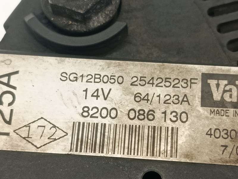 Recambio de alternador para opel vivaro a furgoneta (x83) 1.9 dti (f7) referencia OEM IAM 8200086130 2542523F SG12B050 - Blanco 5