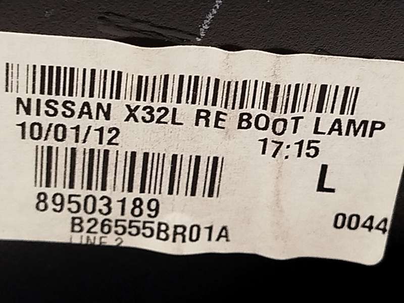Recambio de piloto trasero izquierdo interior para nissan qashqai i (j10, nj10) 1.5 dci referencia OEM IAM 26555BR01A  89503189 4