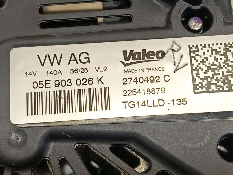Recambio de alternador para skoda kamiq (nw4) 1.0 tsi referencia OEM IAM 05E903026K 2740492C TG14LLD - Blanco 5
