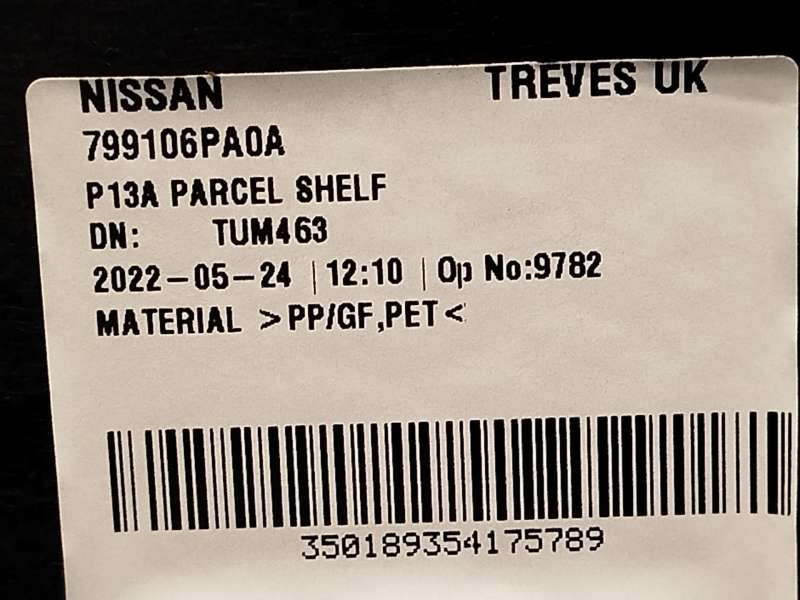 Recambio de bandeja trasera para nissan juke (f16_) 1.0 referencia OEM IAM 799106PA0A - Blanco 4