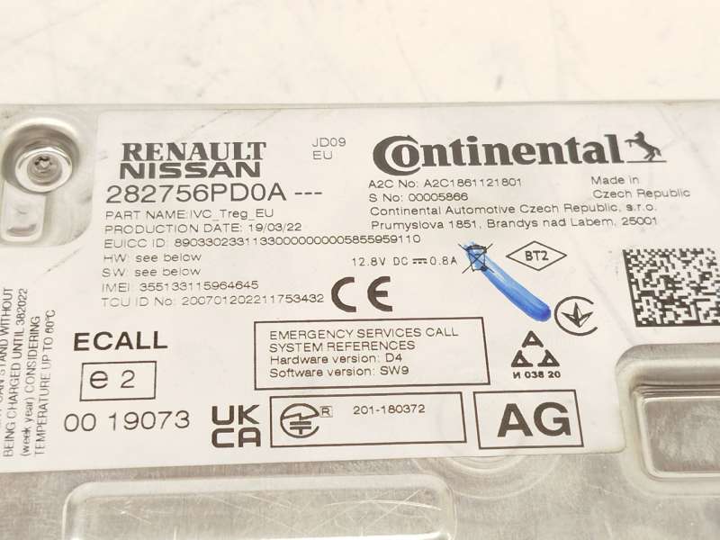 Recambio de modulo electronico para nissan juke (f16_) 1.0 referencia OEM IAM 282756PD0A  A2C1861121801 - Blanco 5