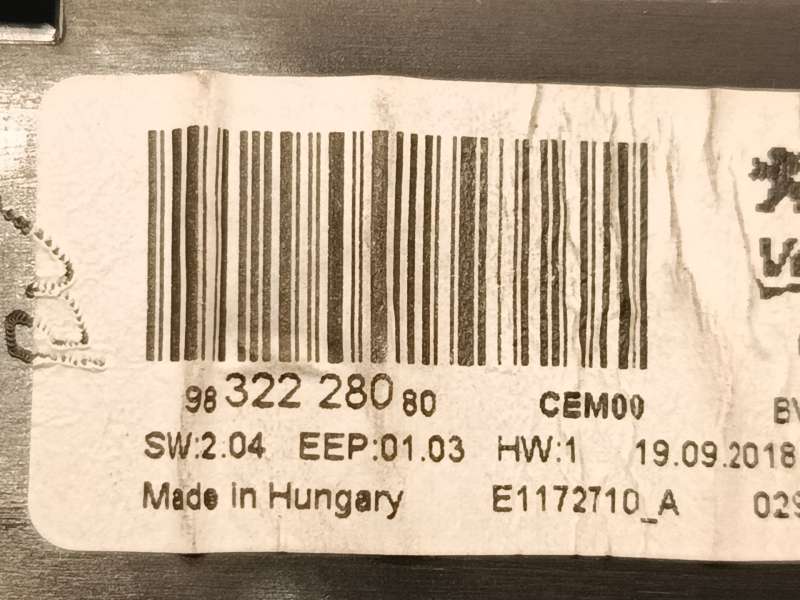 Recambio de modulo electronico para citroën berlingo (er_, ec_) 1.5 bluehdi 100 referencia OEM IAM 9832228080 - Azul 4