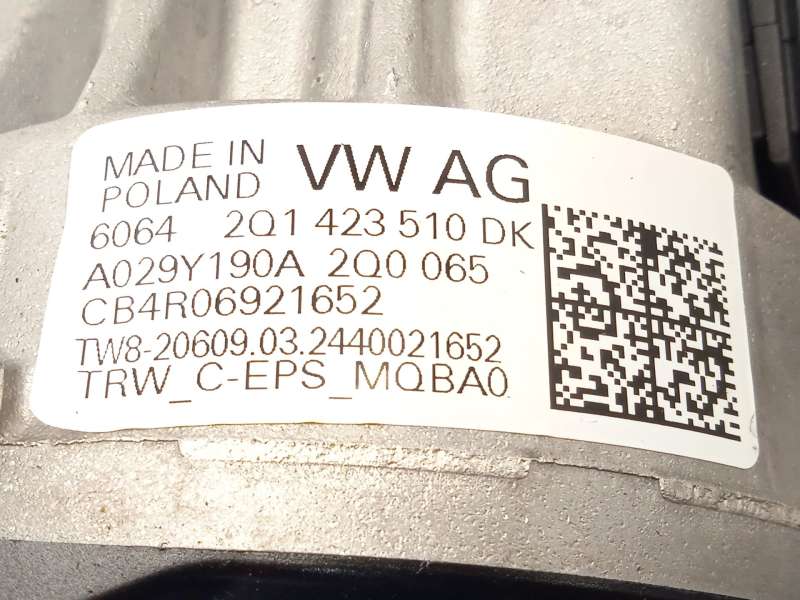 Recambio de columna direccion para volkswagen polo vi (aw1, bz1, ae1, bz3) 1.0 tsi referencia OEM IAM 2Q1423510DK 2Q1909144AM - Blanco 4