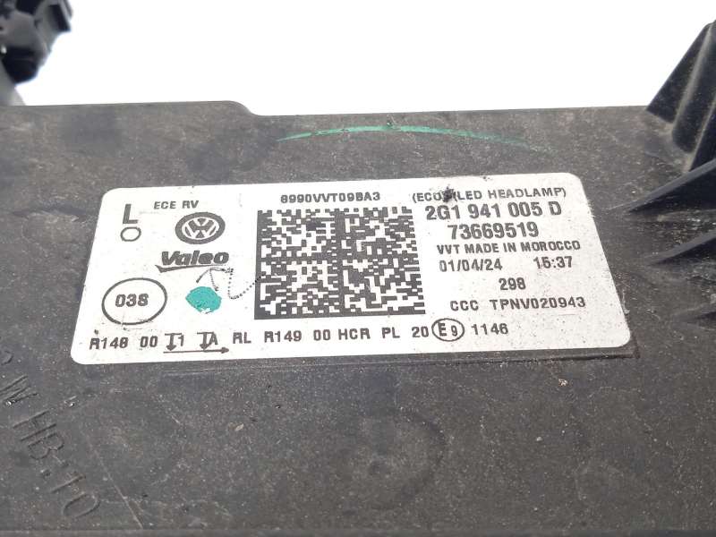 Recambio de faro izquierdo para volkswagen polo vi (aw1, bz1, ae1, bz3) 1.0 tsi referencia OEM IAM 2G1941005D  73669519 - Blanco 6
