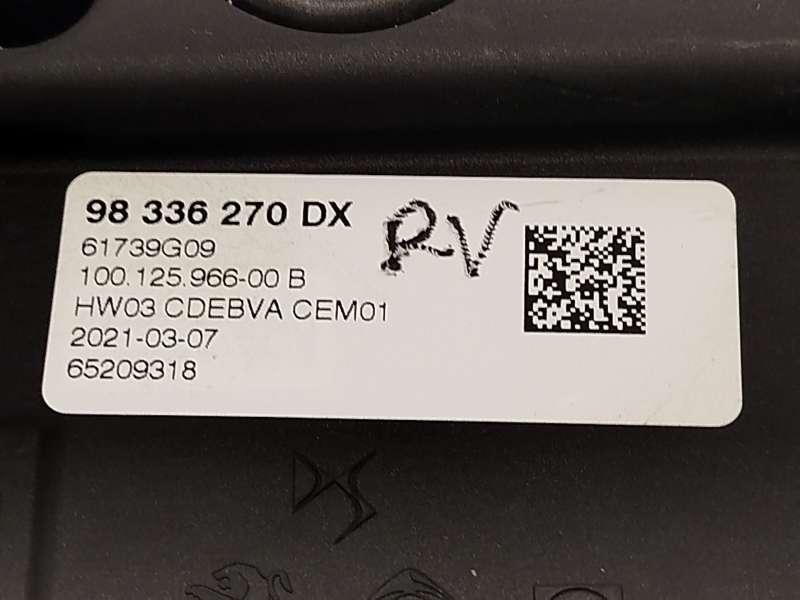 Recambio de palanca cambio para peugeot 2008 ii (ud_, us_, uy_, uj_, ur_, uc_) 1.5 bluehdi 130 referencia OEM IAM 98336270DX - Blanco 5
