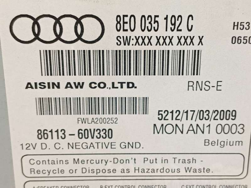 Recambio de sistema navegacion gps para seat exeo st (3r5) 2.0 tdi referencia OEM IAM 8E0035192C - Negro 7