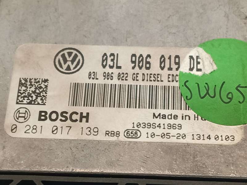 Recambio de centralita motor uce para seat exeo st (3r5) 2.0 tdi referencia OEM IAM 03L906019DE  0281017139 - Negro 5