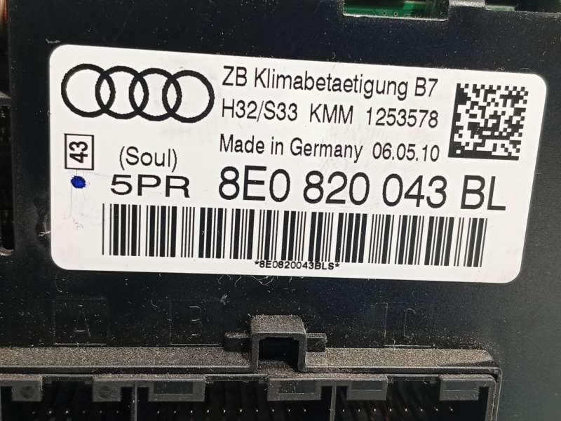 Recambio de mando climatizador para seat exeo st (3r5) 2.0 tdi referencia OEM IAM 8E0820043BL5PR - Negro 6