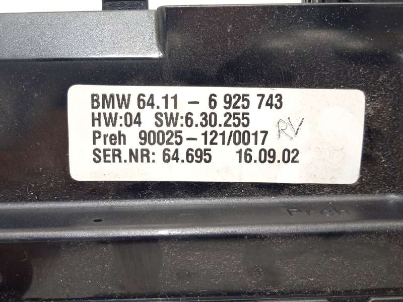 Recambio de mando climatizador para bmw 7 (e65, e66, e67) 730 d referencia OEM IAM 64116925743 - Plata 5