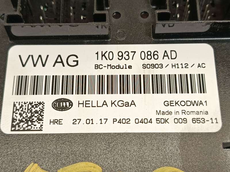 Recambio de modulo confort para skoda yeti (5l) 1.2 tsi referencia OEM IAM 1K0937086AD  5DK009653 - Plata 5