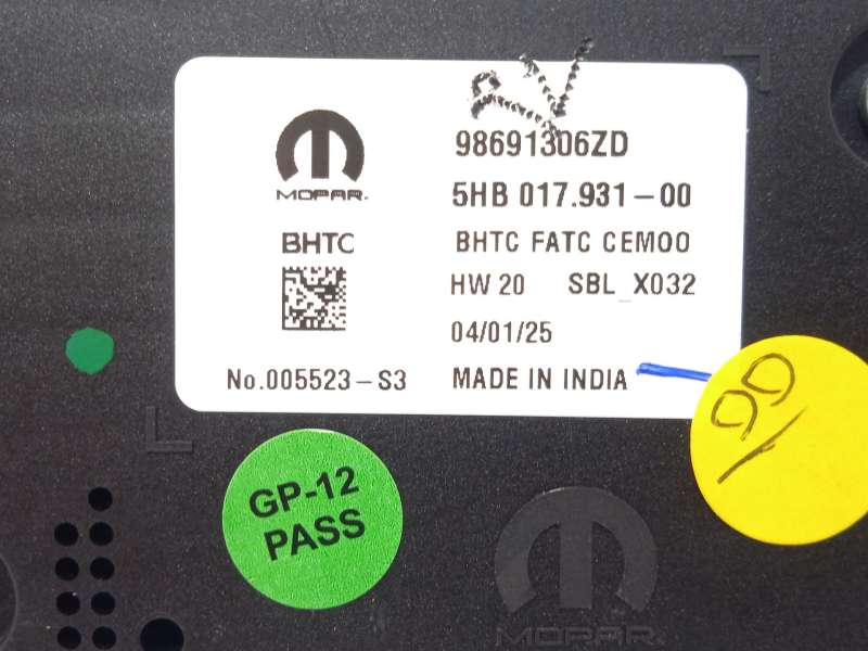 Recambio de mando climatizador para opel frontera gs 1.2 t xht hybrid edct6 s/s 145 referencia OEM IAM 98691306ZD  5HB017931 - Azul 4