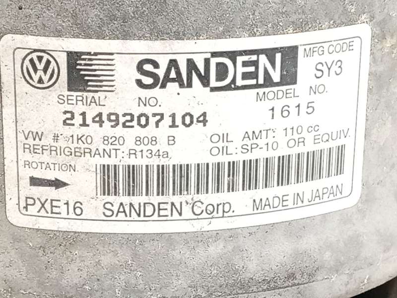 Recambio de compresor aire acondicionado para volkswagen passat b7 variant (365) 2.0 tdi referencia OEM IAM 1K0820808B  PXE16 - Gris 6