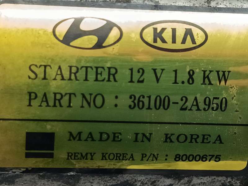 Recambio de motor arranque para kia carens iv 1.7 crdi referencia OEM IAM 361002A950 - Blanco 4