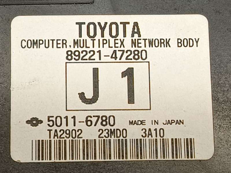 Recambio de modulo electronico para toyota prius (_w3_) 1.8 hybrid (zvw3_) referencia OEM IAM 8922147280 8922047F50 50116780 - Blanco 4