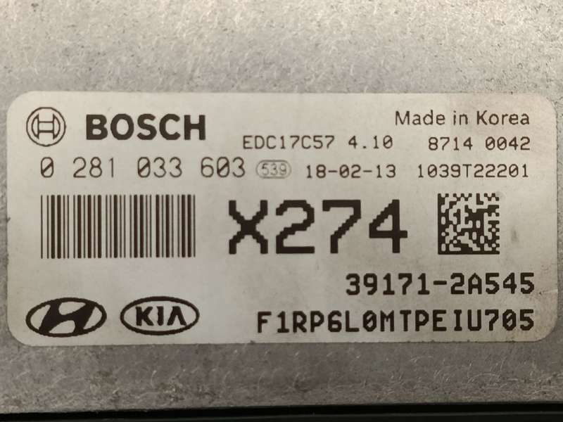 Recambio de centralita motor uce para kia carens iv 1.7 crdi referencia OEM IAM 391712A545  0281033603 - Blanco 4